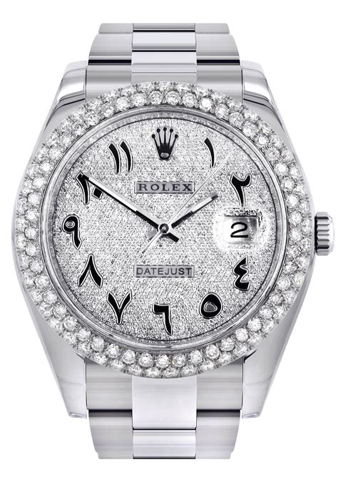 rolex arabic diamond dial|Rolex with arabic numerals.